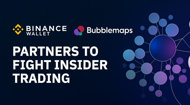 Binance Wallet visualizes a bubble-cluster map showing token concentration and connected wallets to help spot potential insider trading.