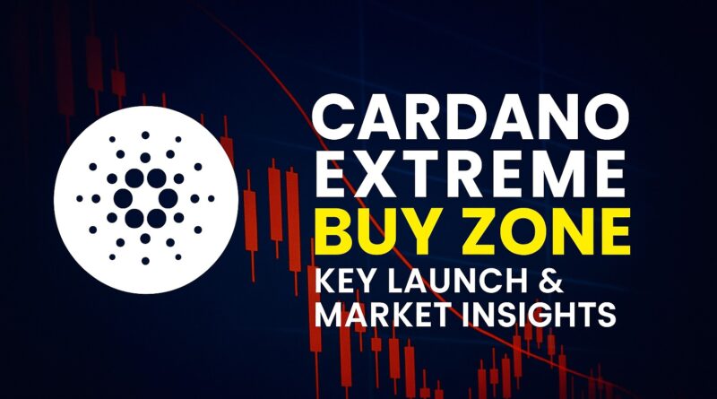 Cardano Extreme Buy -centered feature image showing Cardano logo and NIGHT token badge over a dark navy-to-purple gradient with a faded red downtrend chart, oversold indicators, and the headline “Cardano Extreme Buy Zone.”
