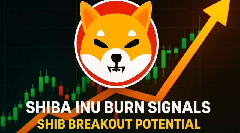 Shiba Inu Burn; centered Shiba Inu coin with a rising candlestick chart behind it; flame consuming SHIB tokens; bold label "35M+ BURNED" and sublabel "1,822% spike"; resistance ticks at 0.00000890 and 0.00001023; Open Interest tag "$91.77M"; MACD and Parabolic SAR icons; liquidation heatmap band between 0.0000084 and 0.0000087