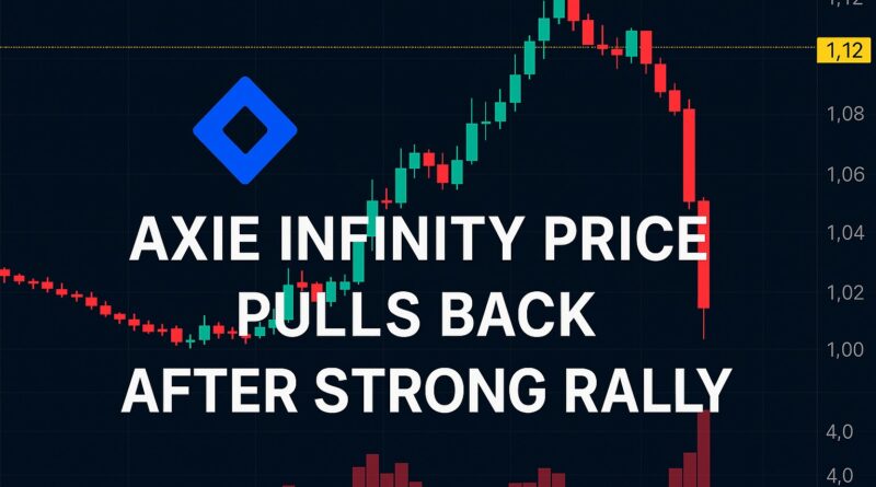 Axie Infinity Price chart showing pullback with exchange inflows and bearish indicators