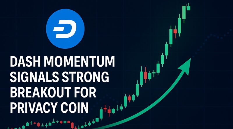 Dash Momentum signals strong breakout for privacy coin with bullish chart and Dash logo