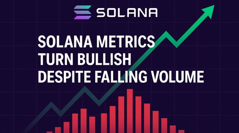 Solana metrics show bullish trend despite falling volume, with rising on-chain activity and buyer dominance