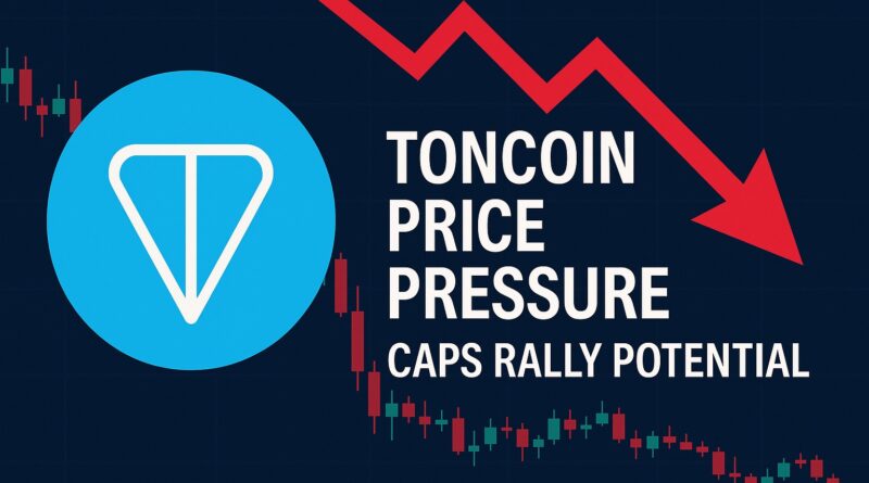 TONcoin Price Pressure visual showing resistance zones, support levels, and selling pressure indicators