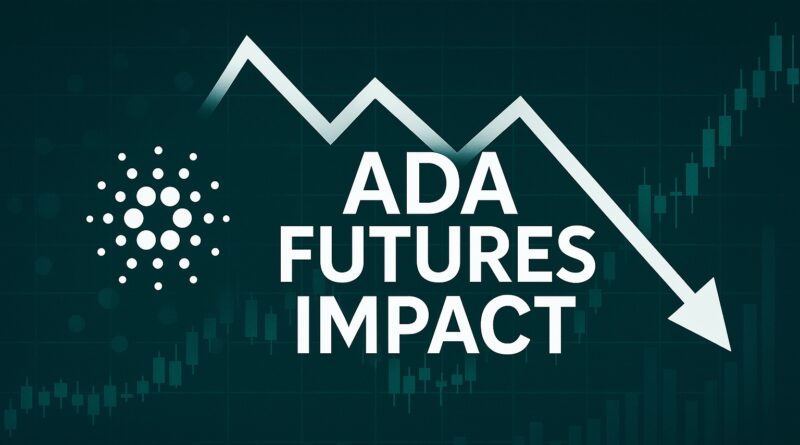 ADA Futures Impact featured image showing Cardano price drop and futures volatility