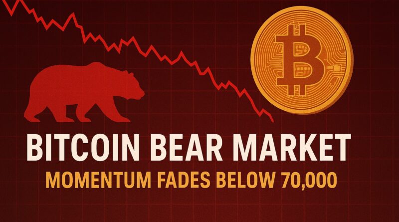 Bitcoin Bear Market rejection near 70K with fading momentum and resistance