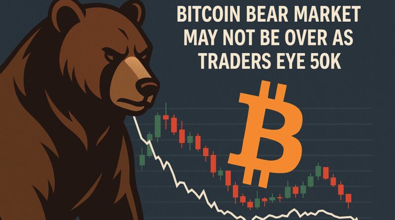 Bitcoin Bear Market featured image showing bearish trend and 50K target