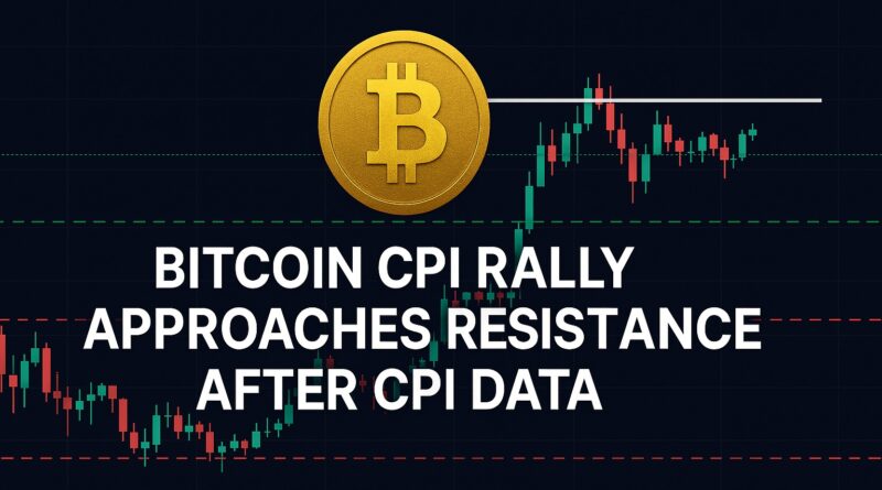 Bitcoin CPI Rally chart showing resistance levels after inflation data