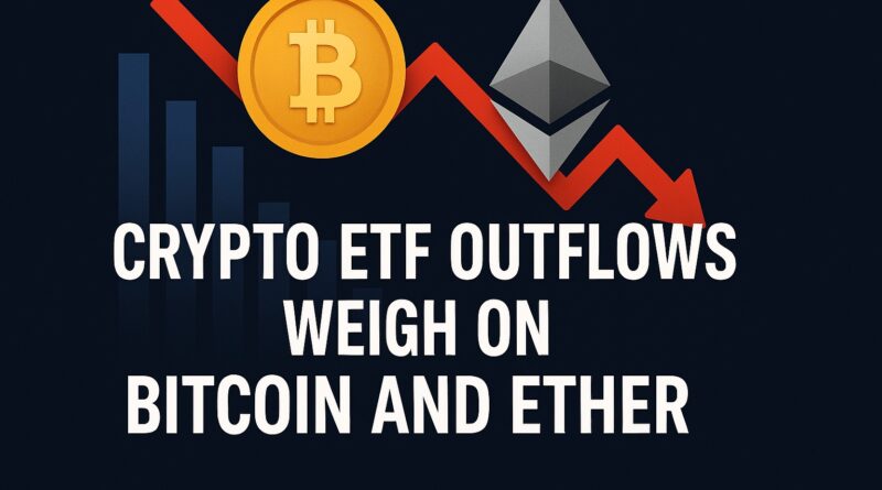 Crypto ETF Outflows impact Bitcoin and Ether amid sustained withdrawals