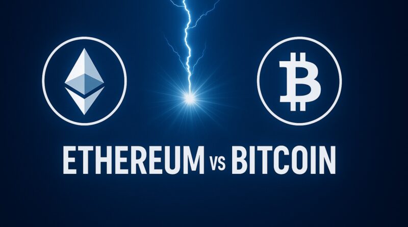 Ethereum vs Bitcoin featured image showing crypto strength comparison