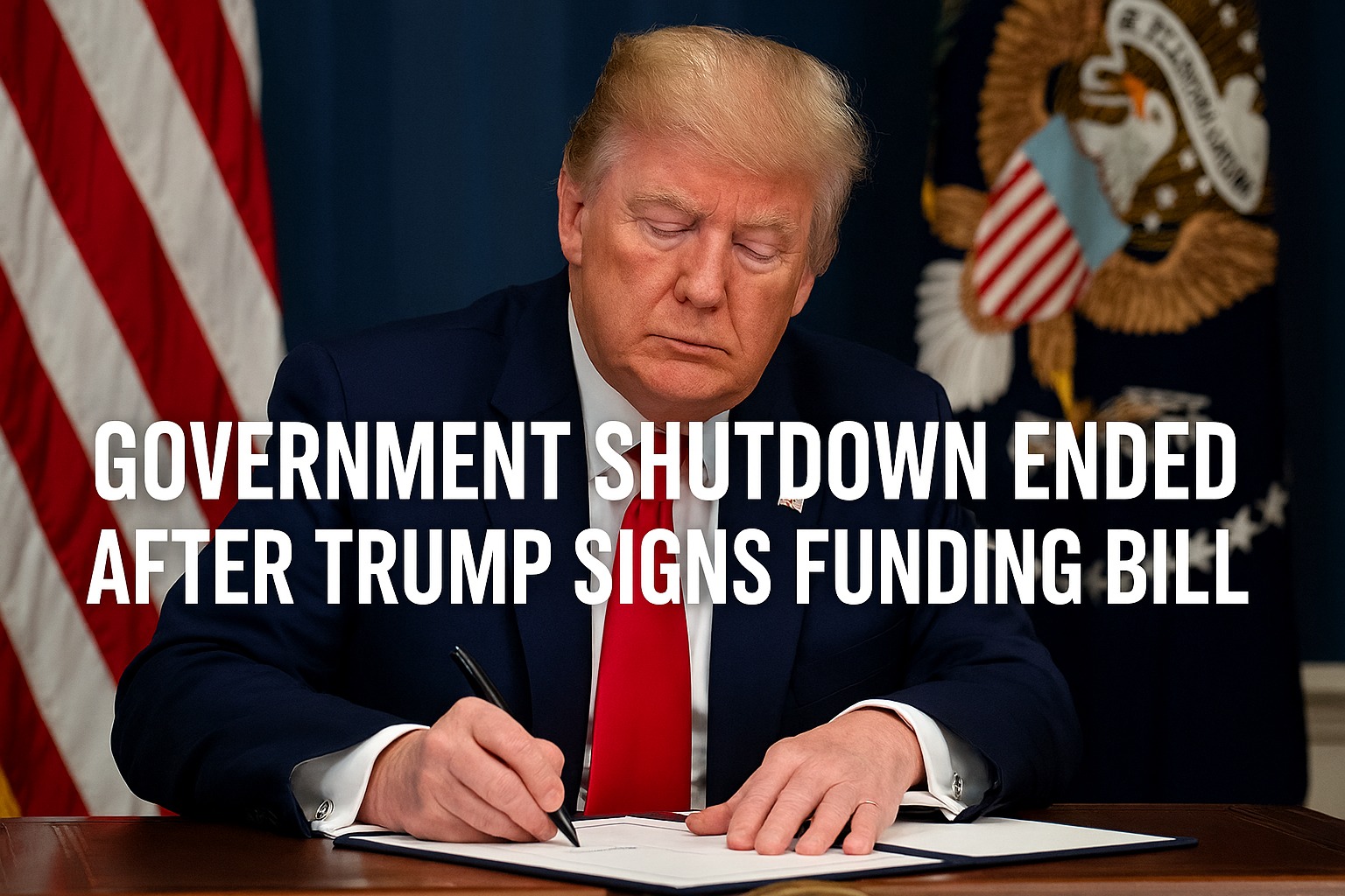 Government Shutdown Ended After Trump Signs Funding Bill
