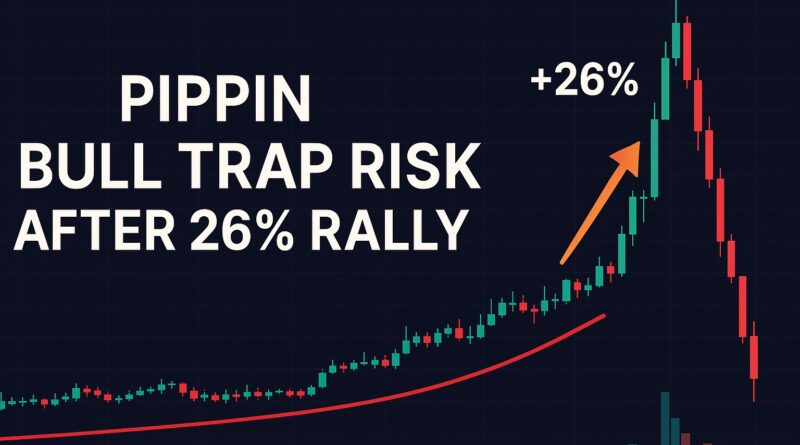 PIPPIN Bull Trap warning after 26% rally with candlestick chart and sharp drop