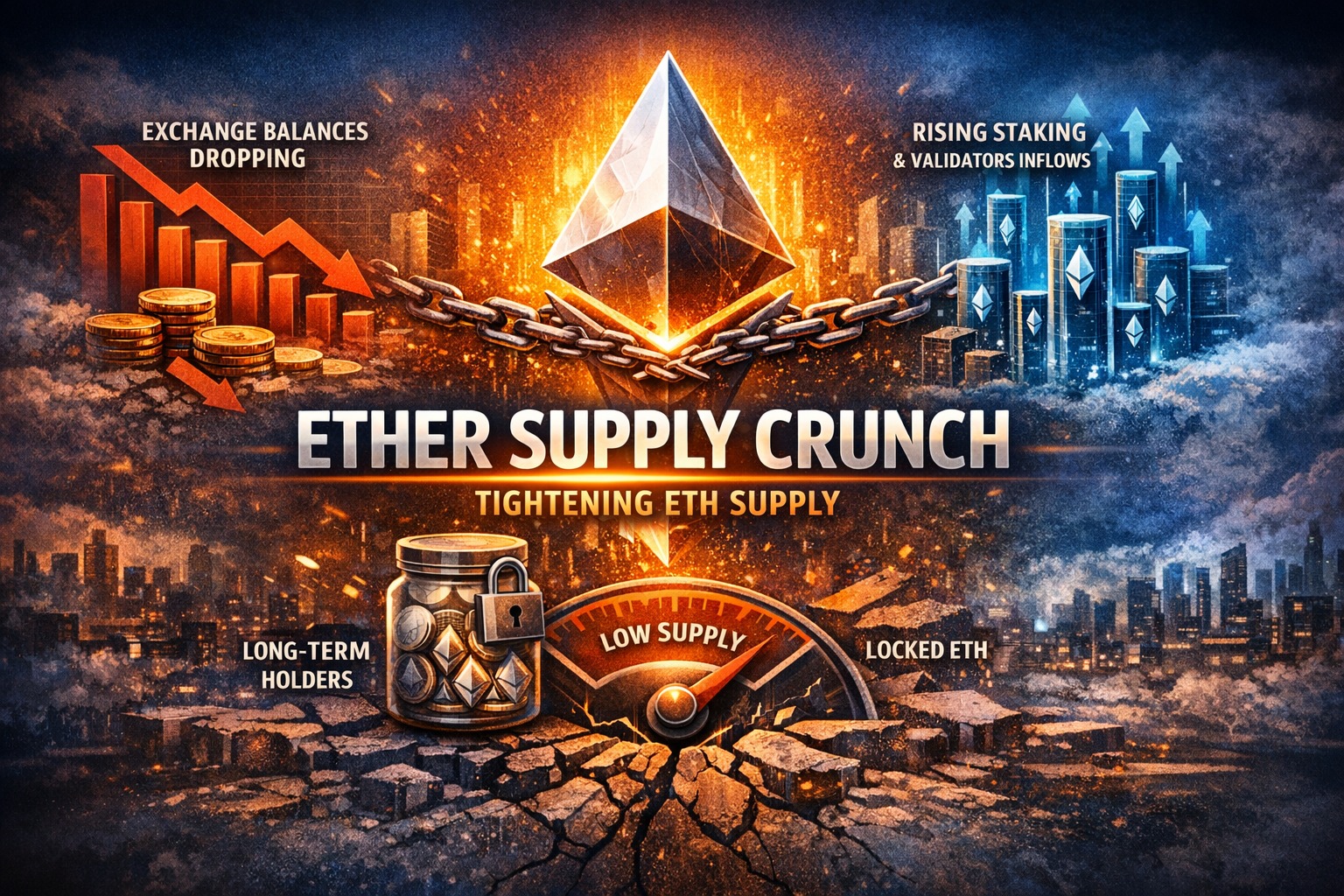 Ether Supply Crunch Signals Tightening ETH Supply