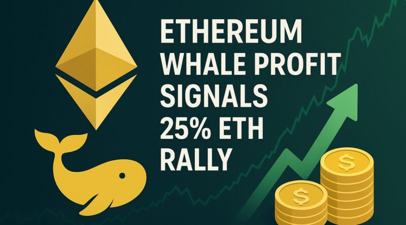 Ethereum Whale Profit signals 25% ETH rally with bullish breakout visuals