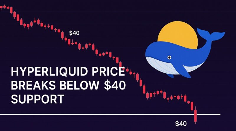 Hyperliquid Price breaks below $40 support level with whale positioning