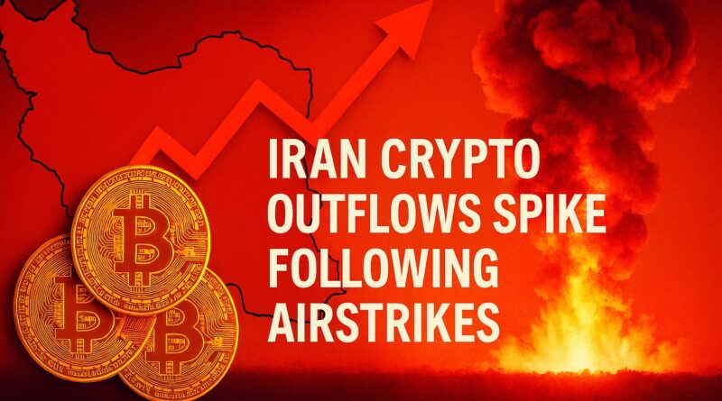 Iran Crypto Outflows spike after US Israel strikes, showing digital asset flight amid geopolitical crisis