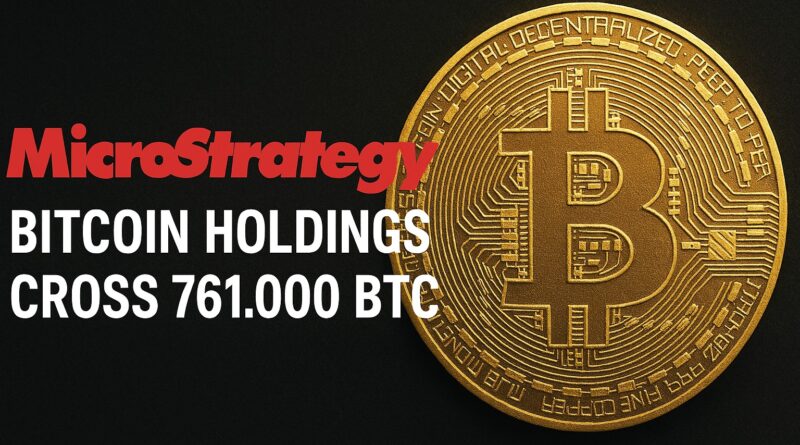 MicroStrategy Bitcoin holdings surpass 761,000 BTC milestone with bold visual