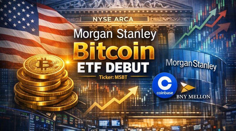 Bitcoin ETF debut: Morgan Stanley launches MSBT on NYSE Arca with Coinbase and BNY Mellon as custodians