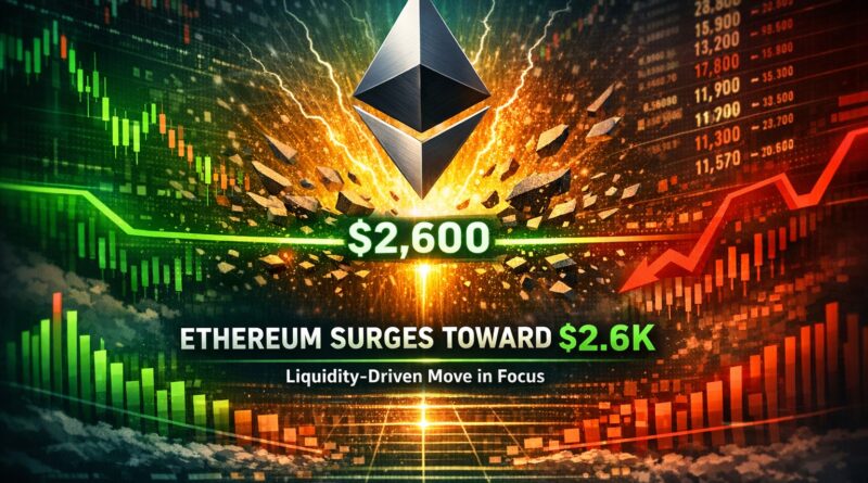 Ethereum Taker Volume surge signals liquidity-driven move toward $2.6K as traders cross spreads and absorb resting orders.