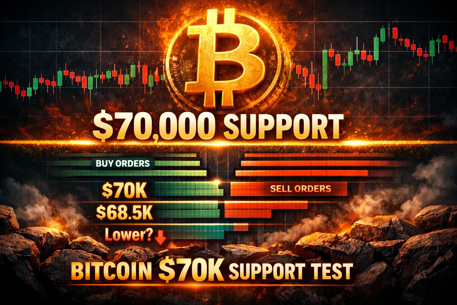 Bitcoin $70K Support Faces Real Order Book Test as Bids Stack Near Key Zone
