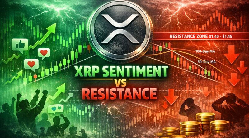 XRP sentiment hits 2‑year high but faces resistance near $1.40–$1.45